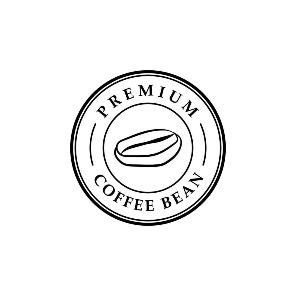 café feijão logotipo Projeto conceito vetor ilustração idéia