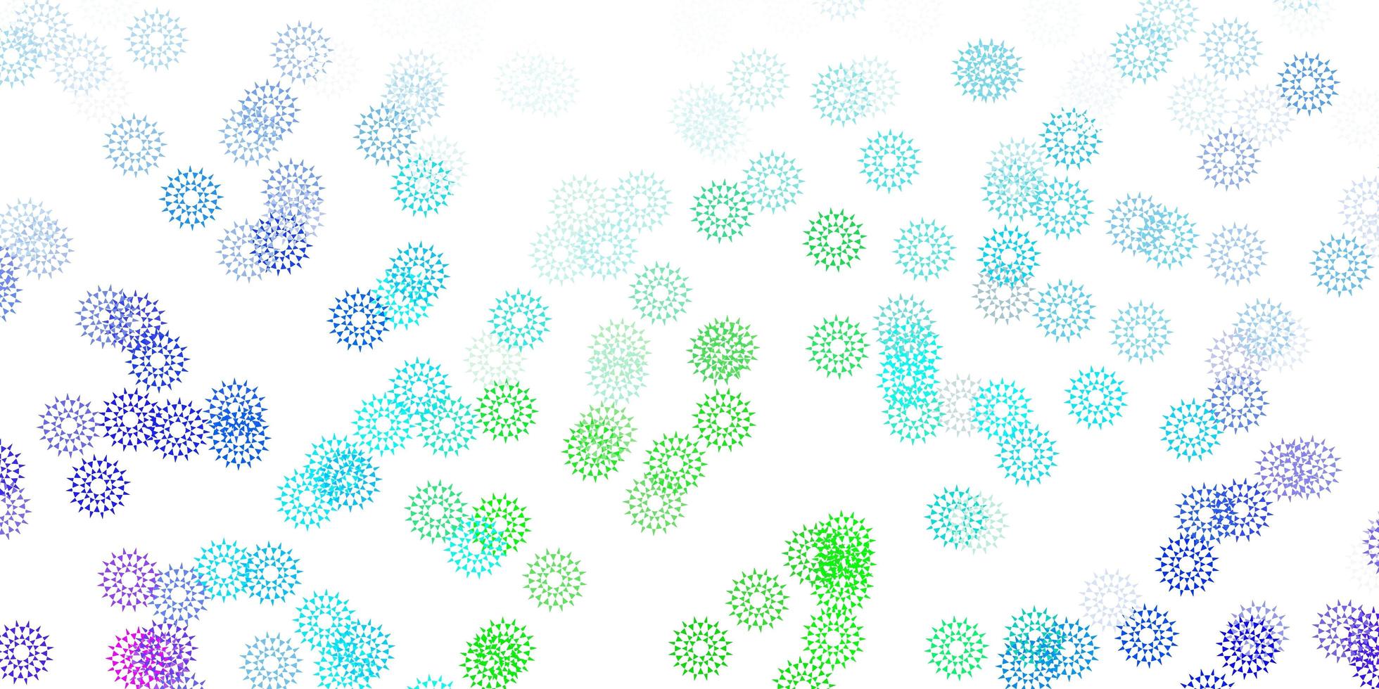 padrão de doodle de vetor multicolor de luz com flores