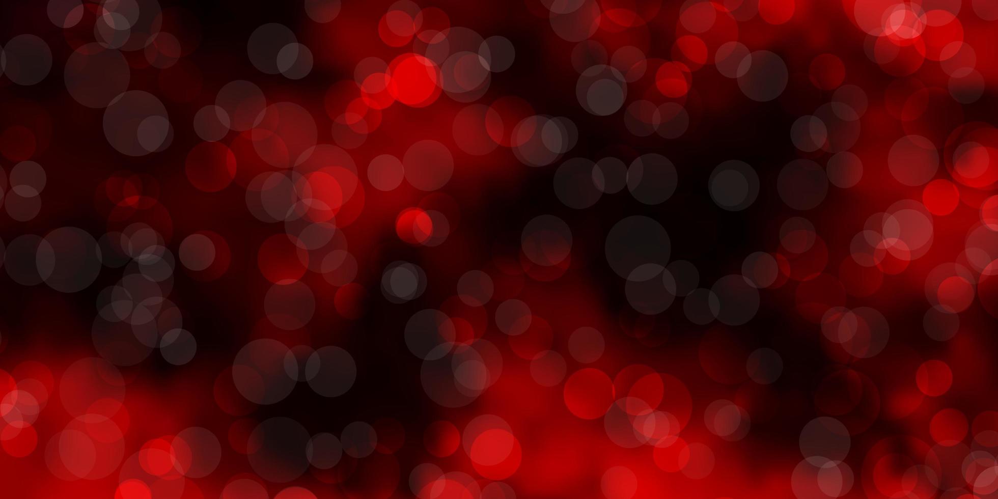 fundo vector vermelho escuro com círculos ilustração colorida com pontos gradientes no padrão de estilo da natureza para folhetos de livretos