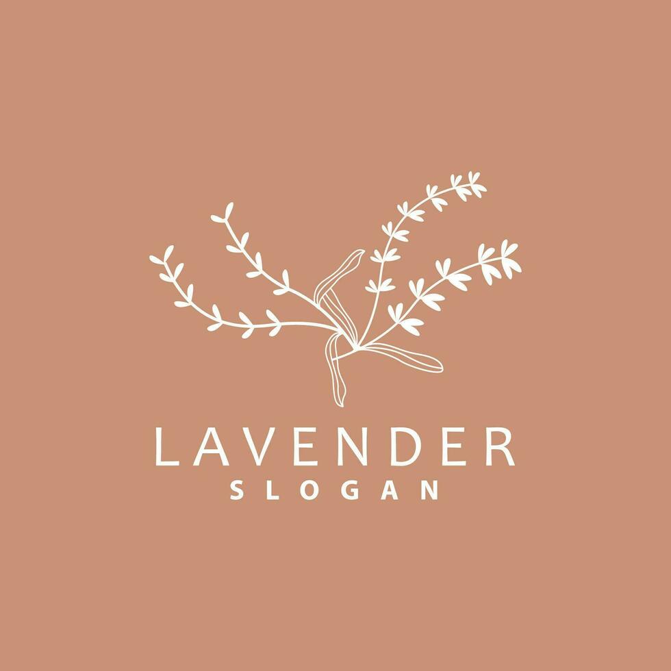 lavanda logotipo, simples elegante roxa flor plantar vetor, cumprimento cartão projeto, bandeira, flor ornamento, lavanda mão desenhado casamento, ícone símbolo ilustração vetor