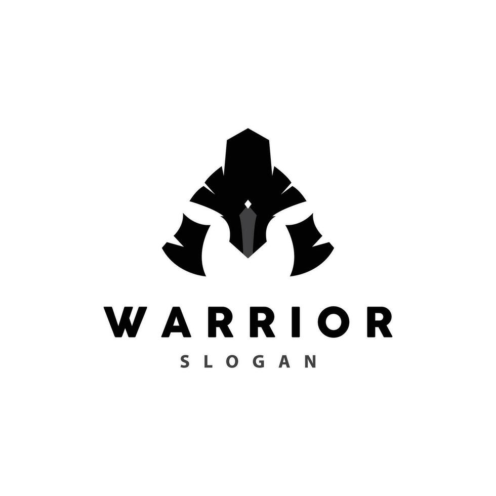 espartano logotipo, vetor silhueta Guerreiro cavaleiro soldado grego, simples minimalista elegante produtos marca Projeto
