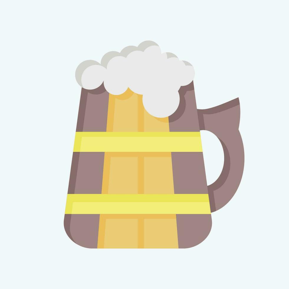 ícone cerveja. relacionado para céltico símbolo. plano estilo. simples Projeto editável. simples ilustração vetor
