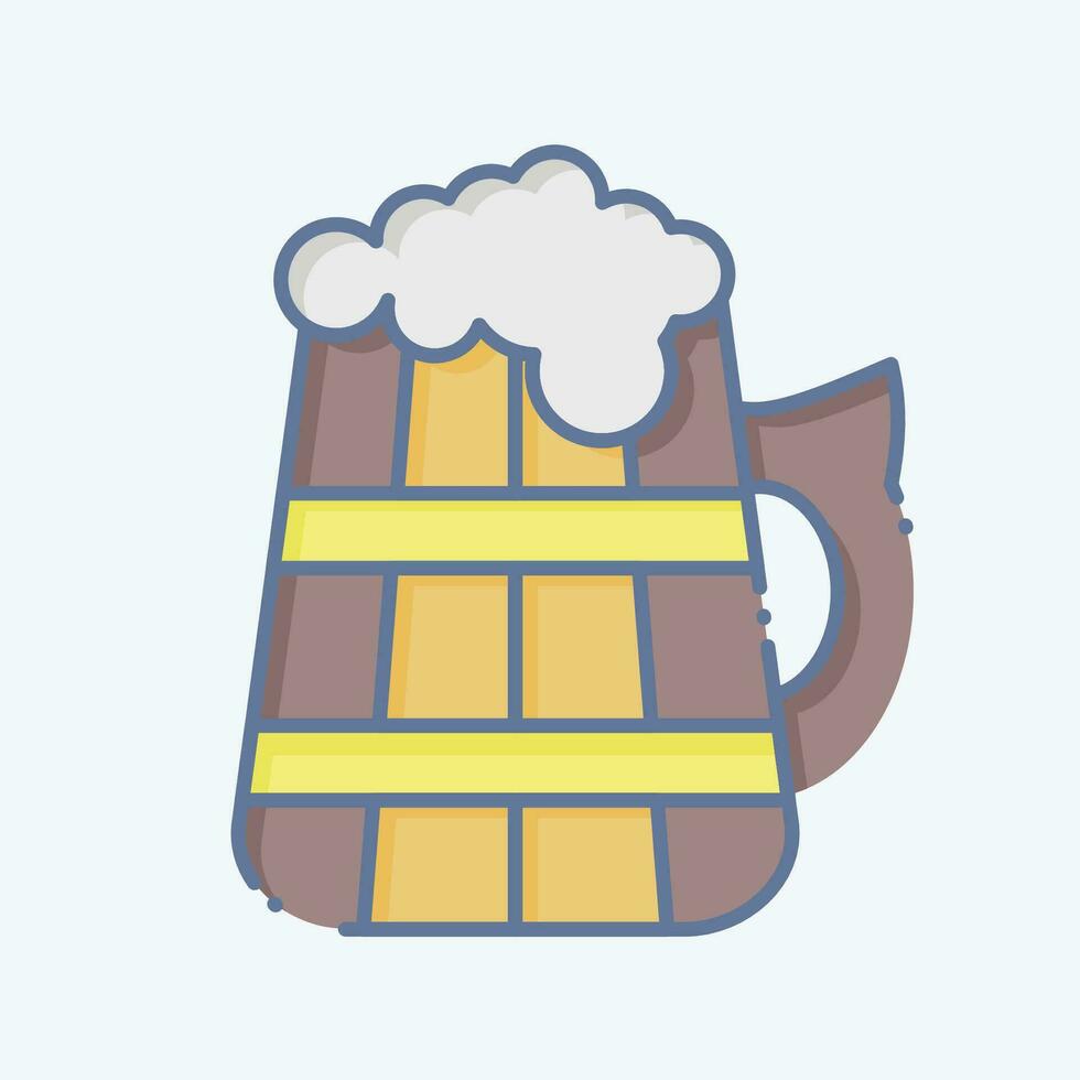 ícone cerveja. relacionado para céltico símbolo. rabisco estilo. simples Projeto editável. simples ilustração vetor