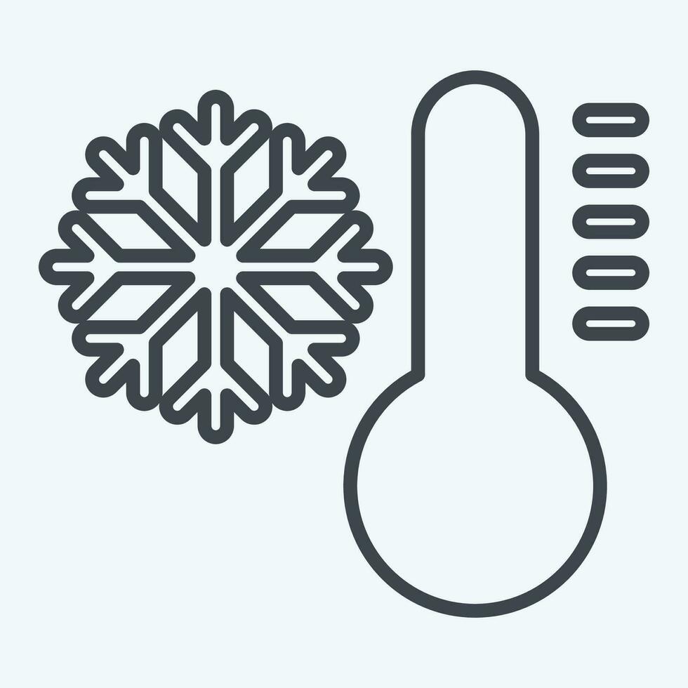 ícone frio. relacionado para ar condicionamento símbolo. linha estilo. simples Projeto editável. simples ilustração vetor