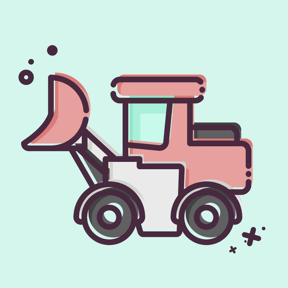 ícone carregador caminhão. relacionado para construção veículos símbolo. mbe estilo. simples Projeto editável. simples ilustração vetor