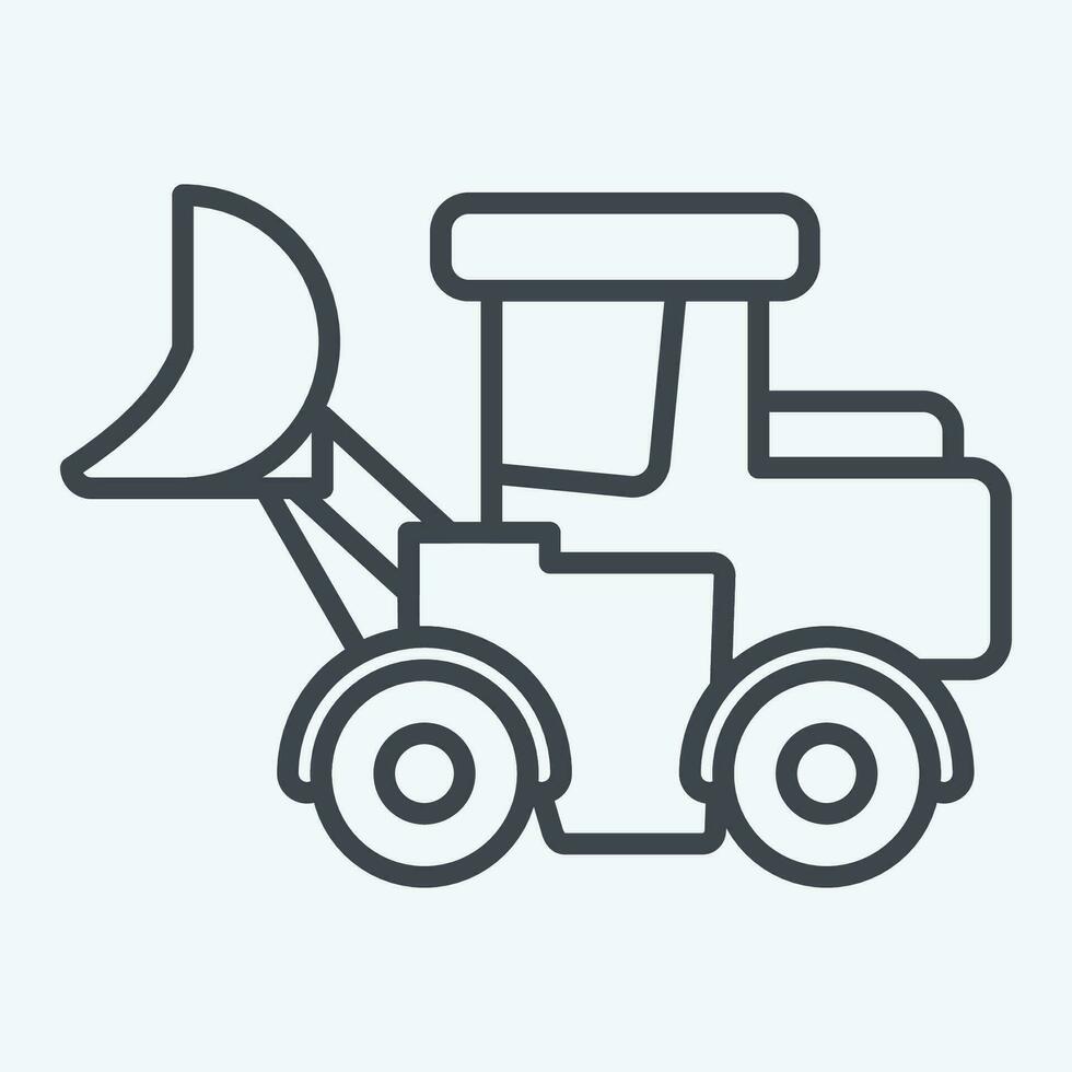ícone carregador caminhão. relacionado para construção veículos símbolo. linha estilo. simples Projeto editável. simples ilustração vetor