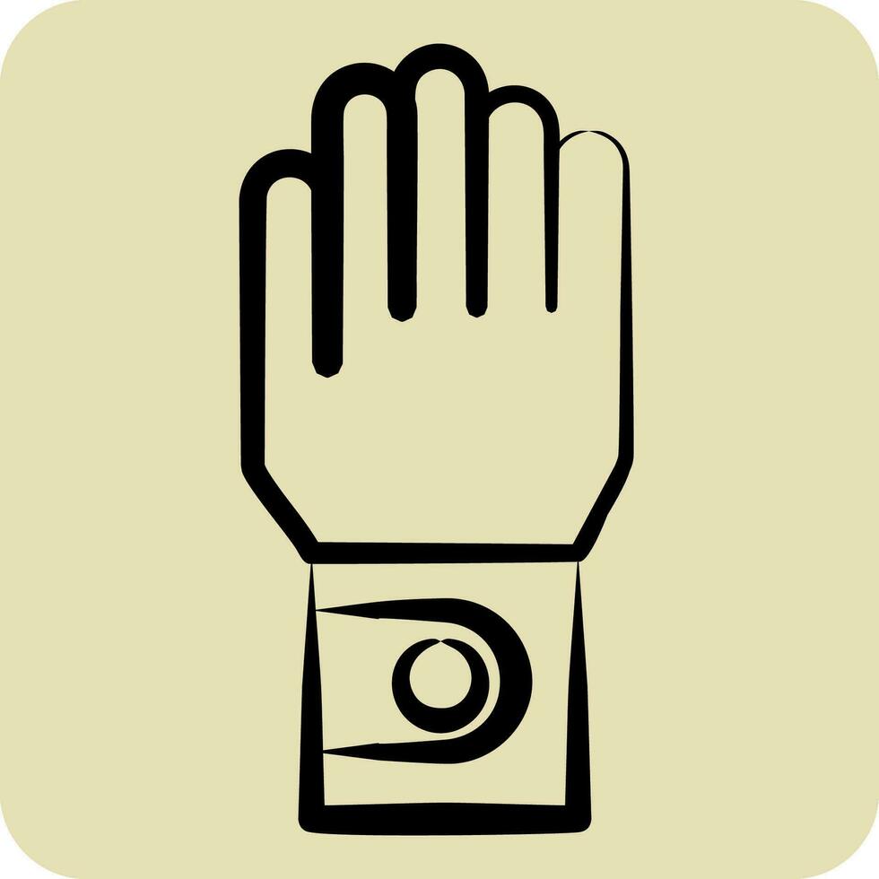 ícone luvas. relacionado para golfe símbolo. mão desenhado estilo. simples Projeto editável. simples ilustração vetor