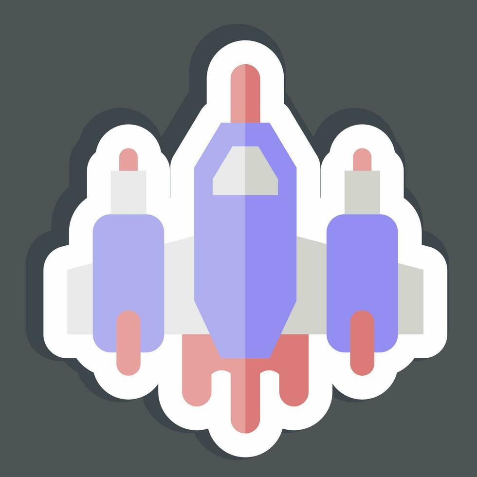 adesivo aeronaves. relacionado para militares símbolo. simples Projeto editável. simples ilustração vetor