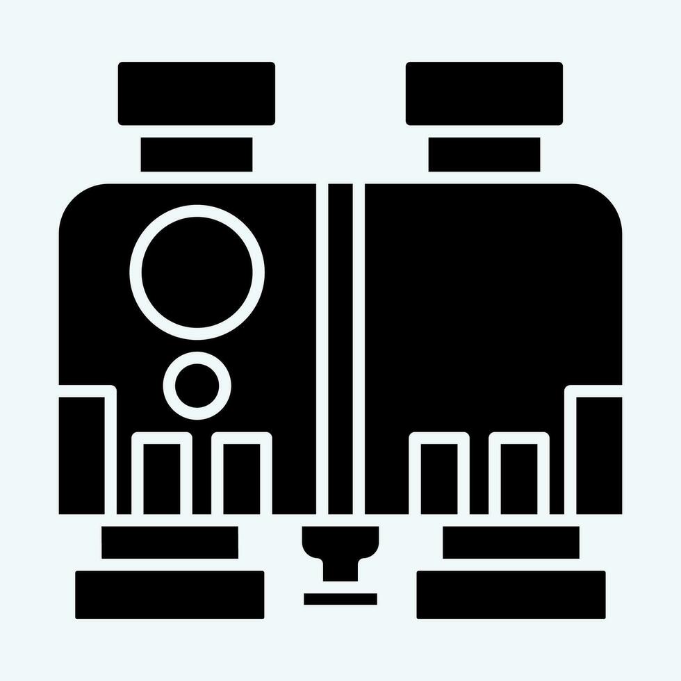 ícone binocular. relacionado para militares símbolo. glifo estilo. simples Projeto editável. simples ilustração vetor