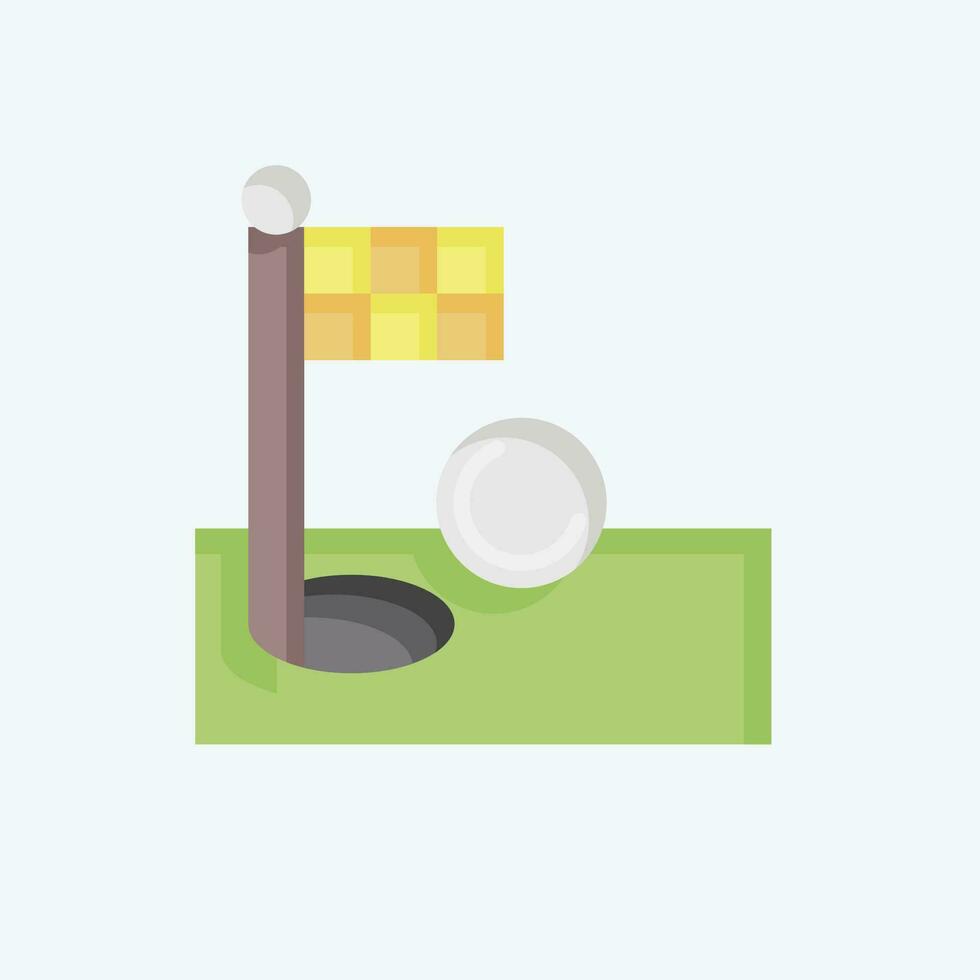 ícone bandeira. relacionado para golfe símbolo. plano estilo. simples Projeto editável. simples ilustração vetor