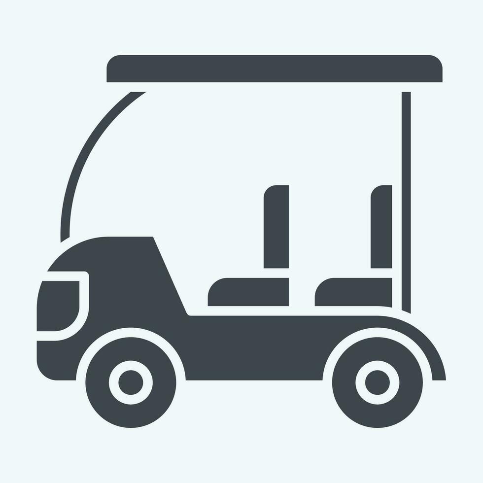ícone golfe carrinho. relacionado para golfe símbolo. glifo estilo. simples Projeto editável. simples ilustração vetor