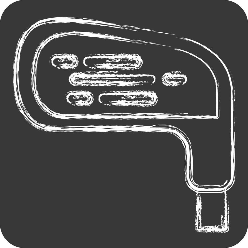 ícone golfe clube. relacionado para golfe símbolo. giz estilo. simples Projeto editável. simples ilustração vetor