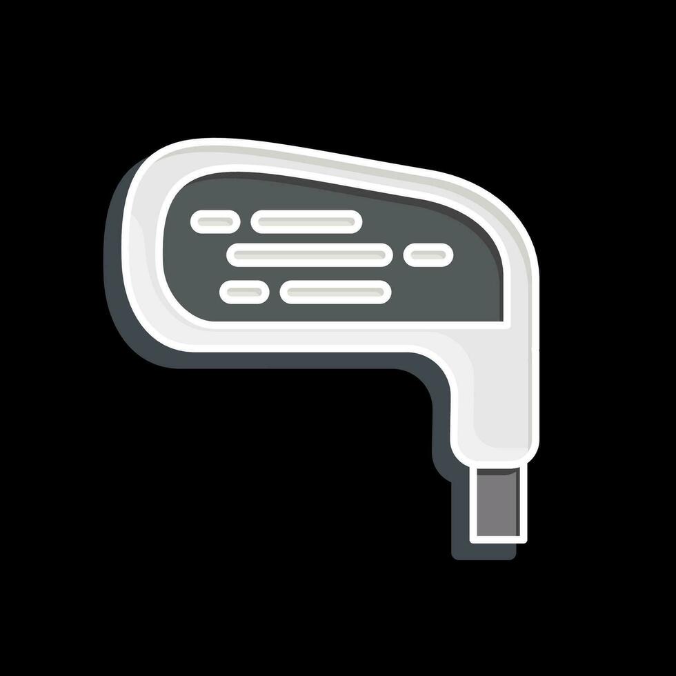 ícone golfe clube. relacionado para golfe símbolo. lustroso estilo. simples Projeto editável. simples ilustração vetor
