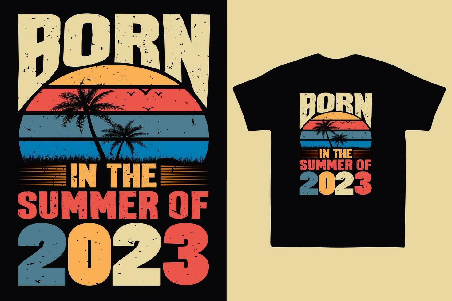 nascermos dentro a verão do 2023, nascermos dentro verão 2023 vintage aniversário citar vetor