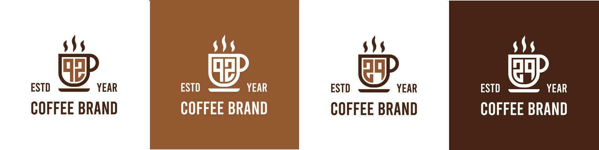 carta qz e zq café logotipo, adequado para qualquer o negócio relacionado para café, chá, ou de outros com qz ou zq iniciais. vetor