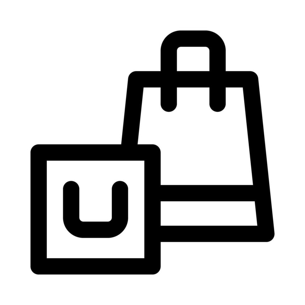 ícone de sacola de compras para seu site, celular, apresentação e design de logotipo. vetor