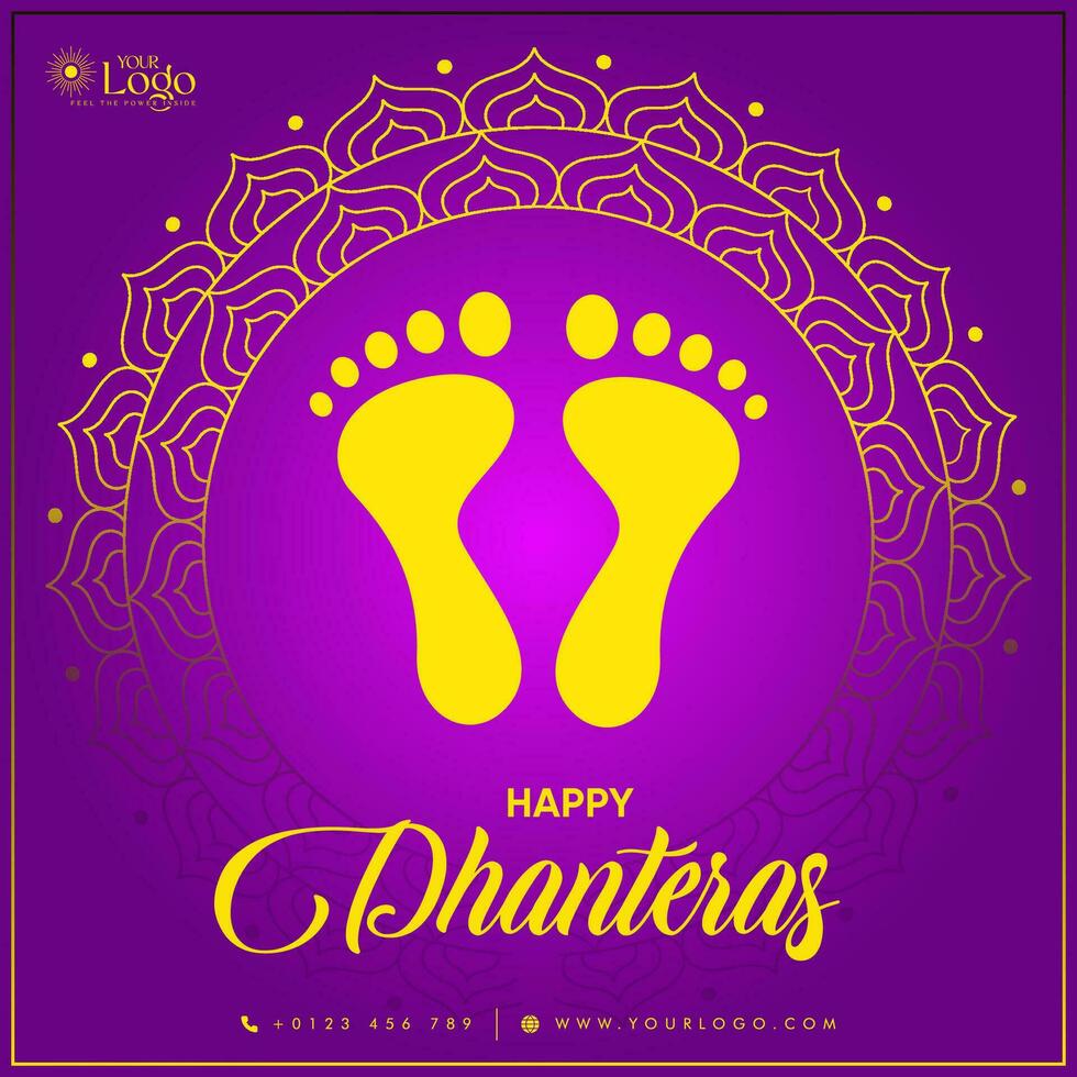 feliz dhanteras decorativo festival desejando cartão vetor