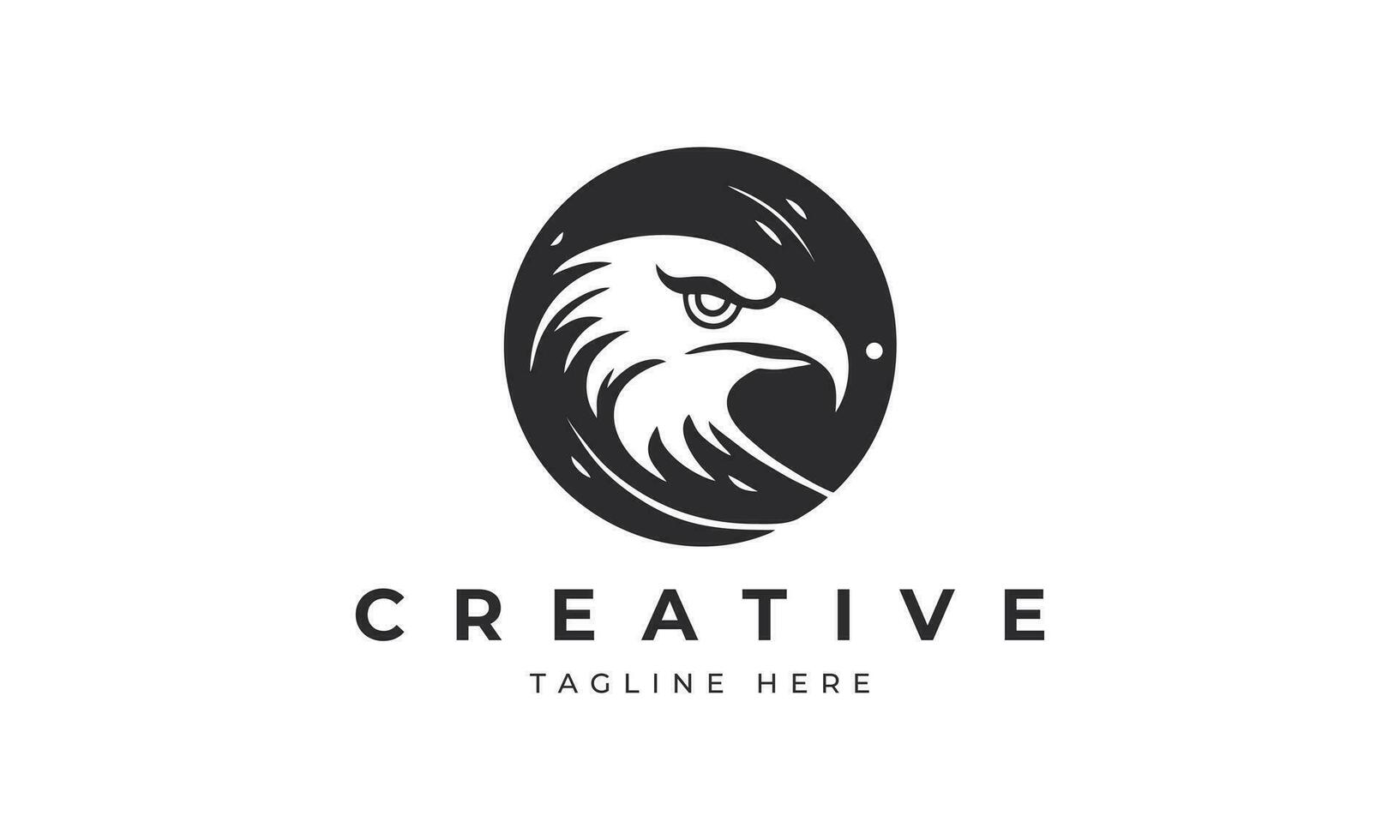pássaro falcão, Águia ou Falcão crachá emblema logotipo Projeto vetor