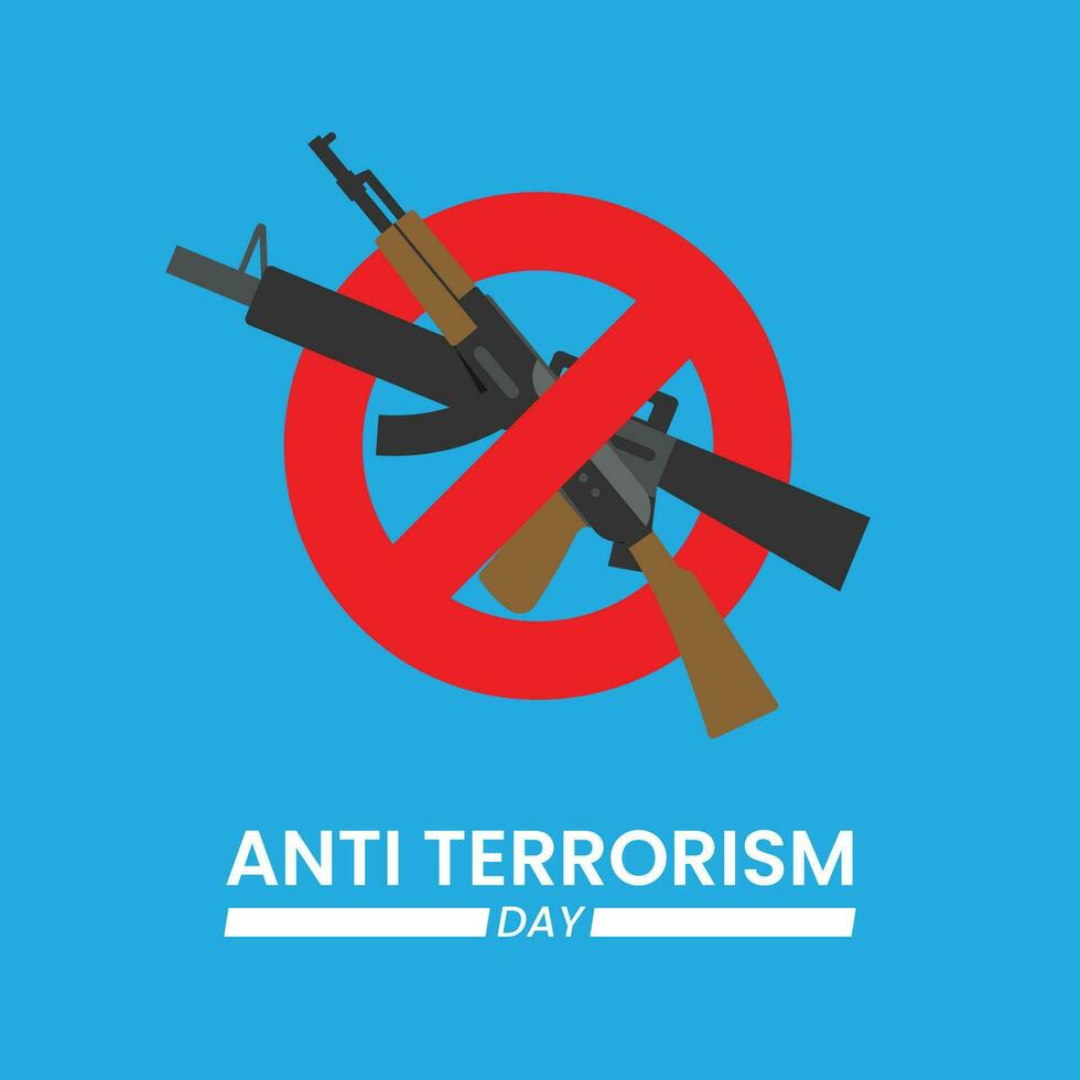 poster para comemorar anti terrorista dia vetor