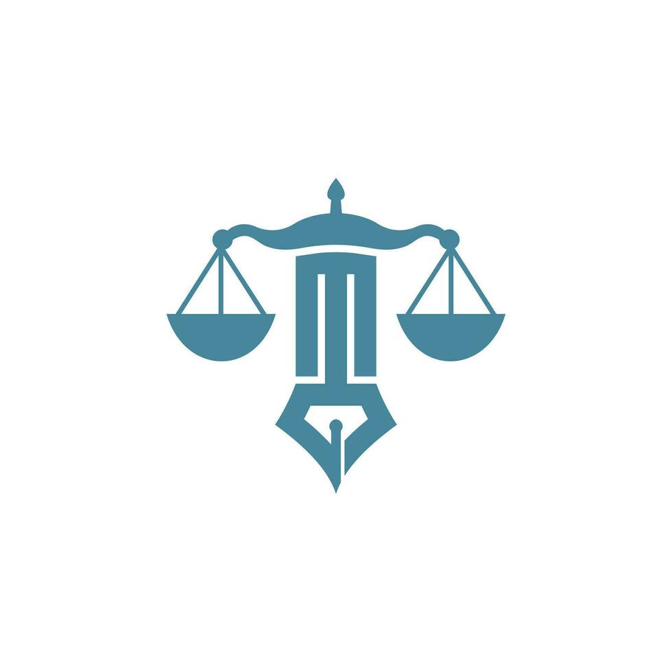 justiça logotipo vetor Projeto com criativo moderno único idéia para o negócio
