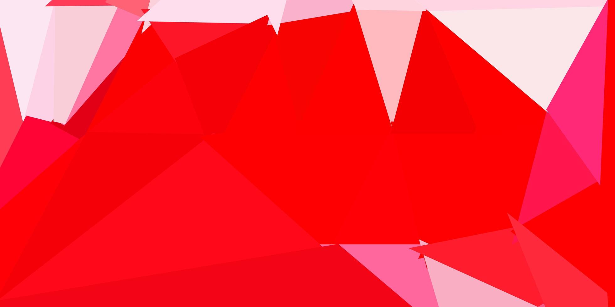 padrão de mosaico de triângulo de vetor vermelho claro