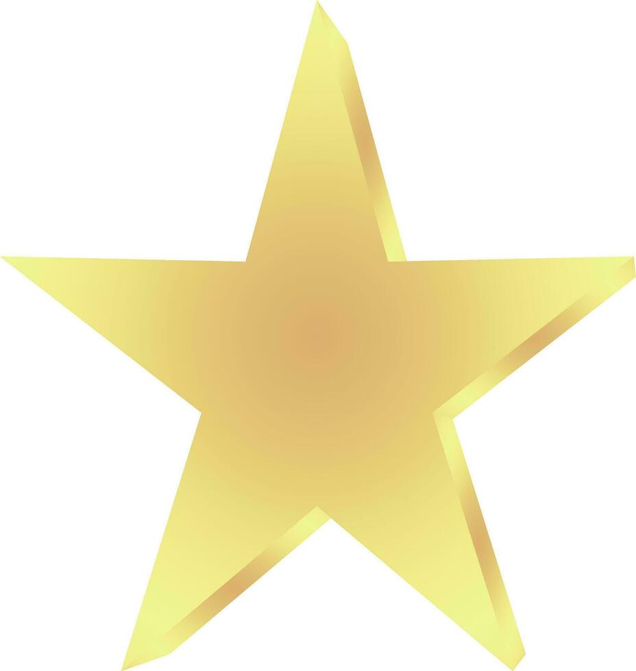 Estrela 3d ilustração para classificação Reveja Avaliação vetor