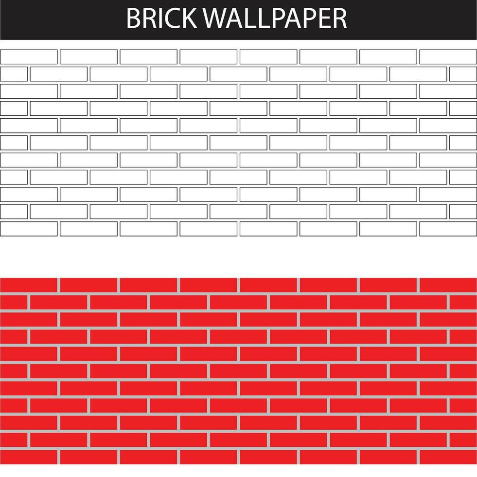 ilustração vetor do papel de parede vermelho tijolo