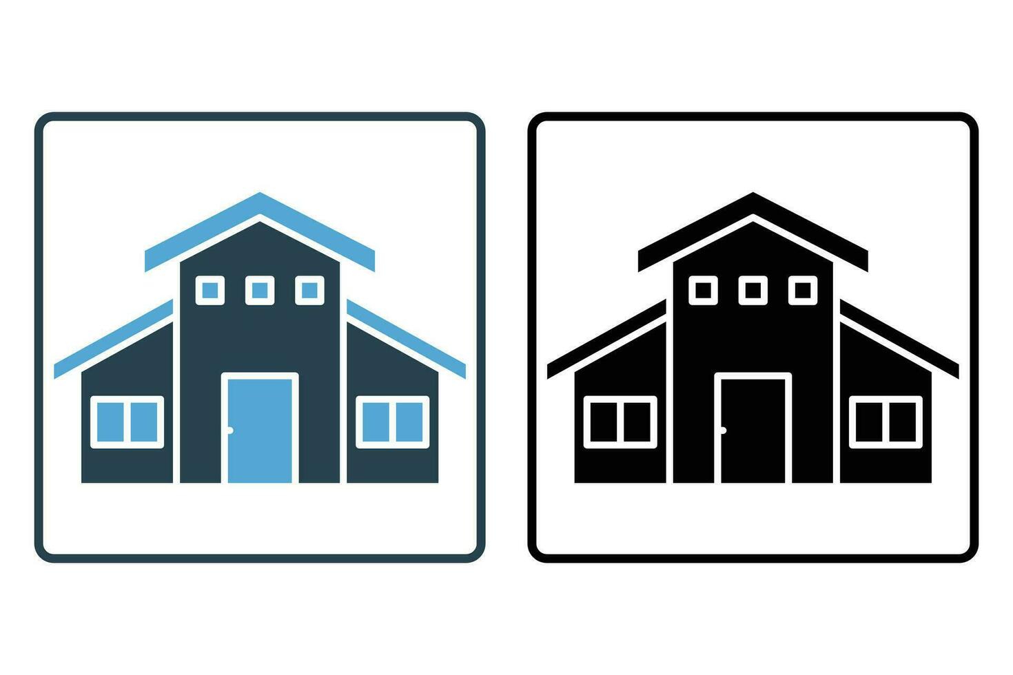 Mediterrâneo estilo casa ícone. ícone relacionado para real Estado, hotel, prédio. sólido ícone estilo Projeto. simples vetor Projeto editável
