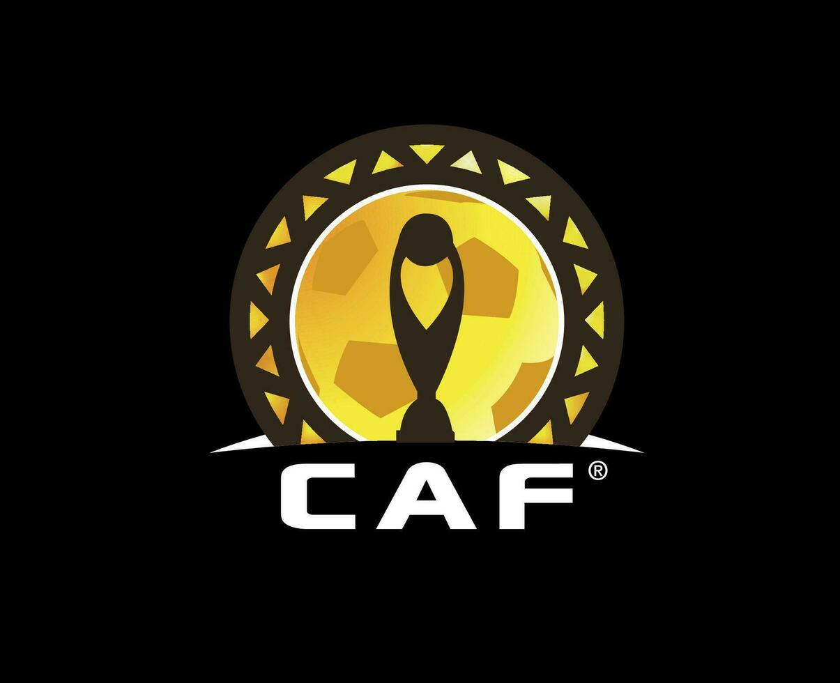 campeões ligue caf logotipo símbolo futebol africano abstrato Projeto vetor ilustração com Preto fundo