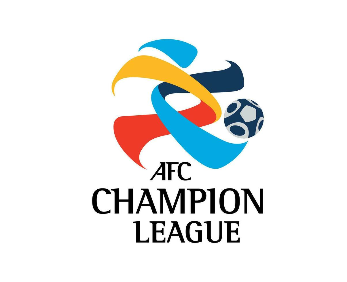 afc campeões liga logotipo com nome símbolo futebol ásia abstrato Projeto vetor ilustração