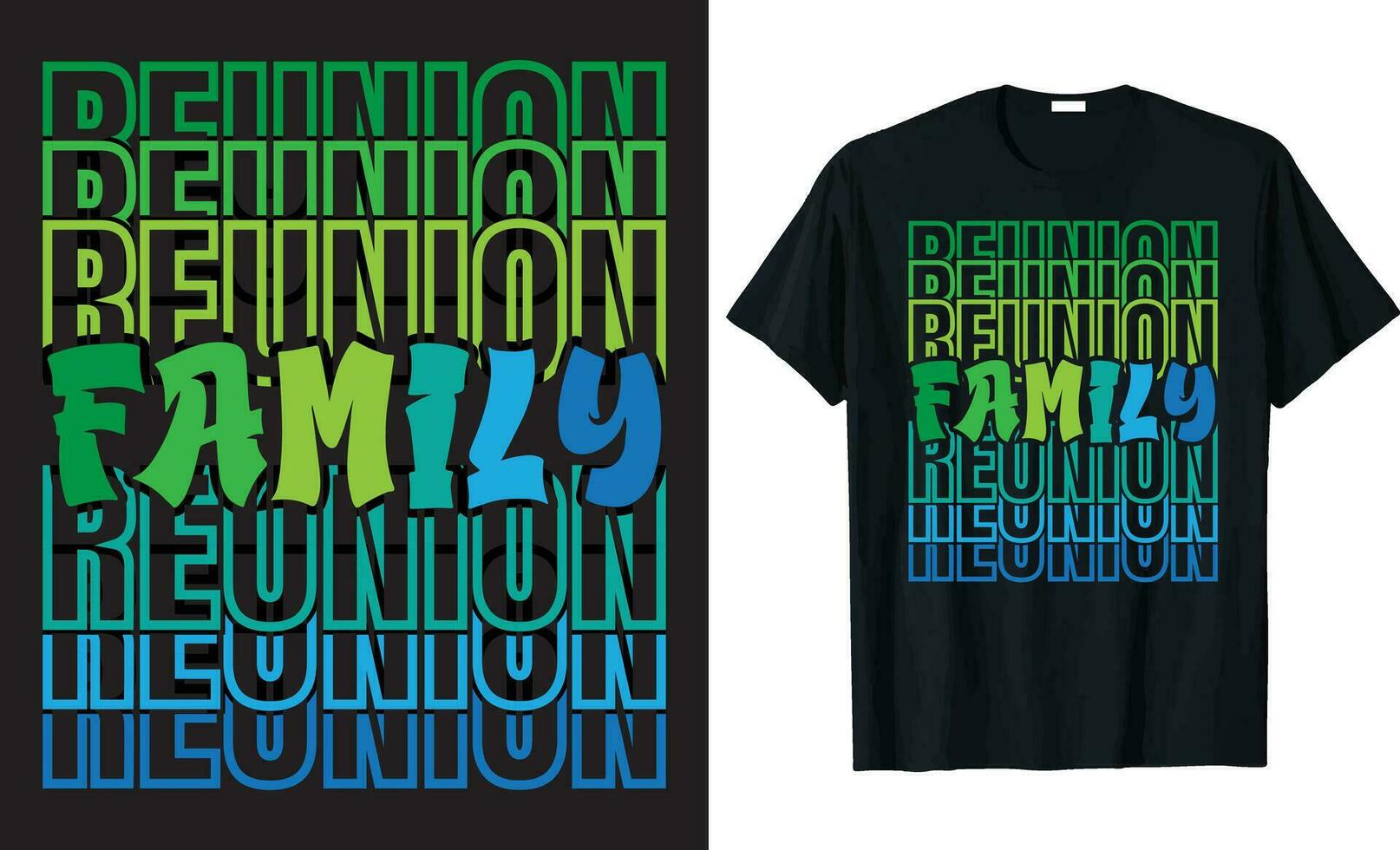 família reunião -família reunião tipografia camiseta Projeto. vetor