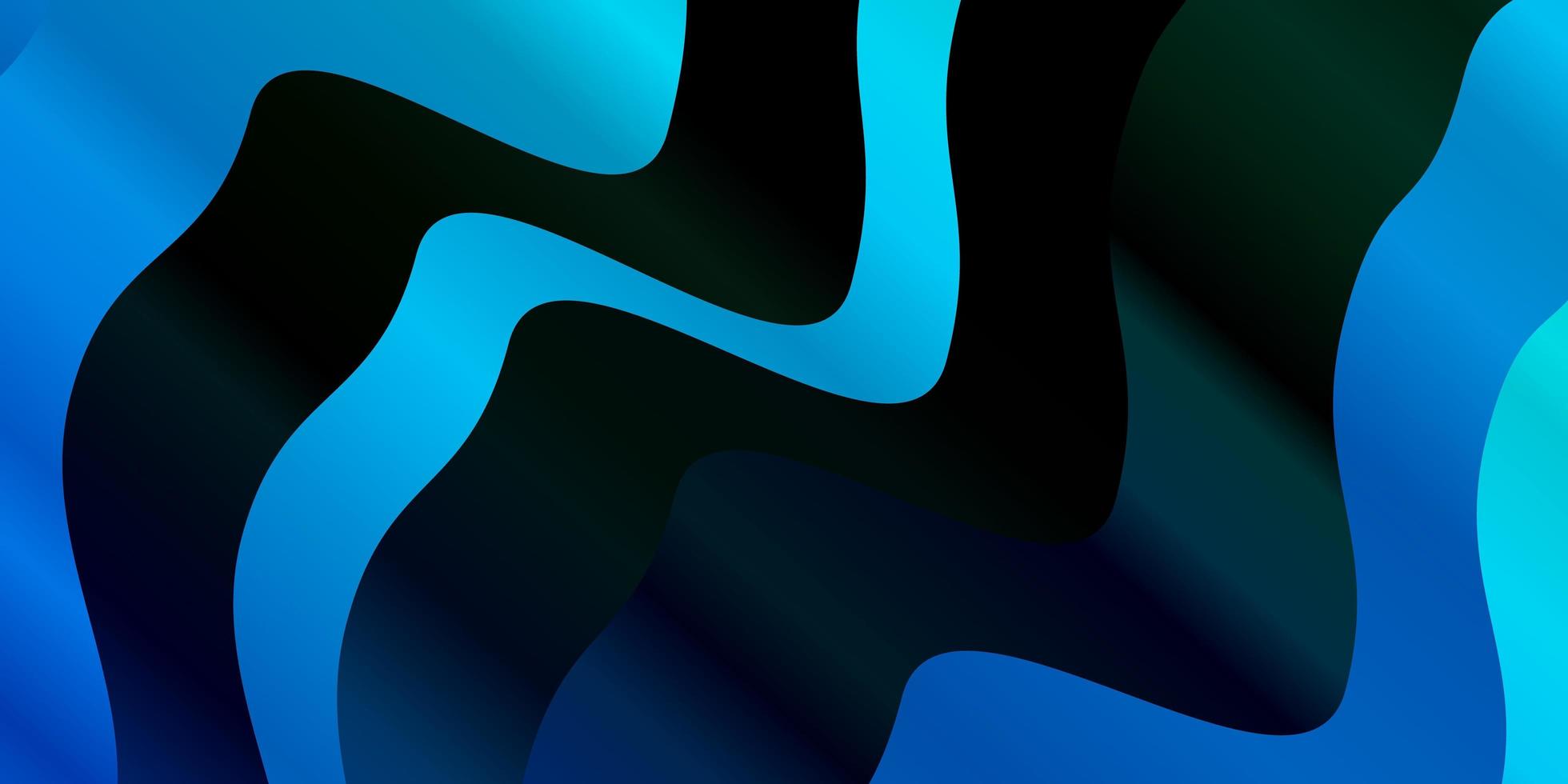 padrão de vetor azul escuro com linhas curvas ilustração gradiente abstrata com padrão de linhas irônicas para folhetos de livretos de negócios