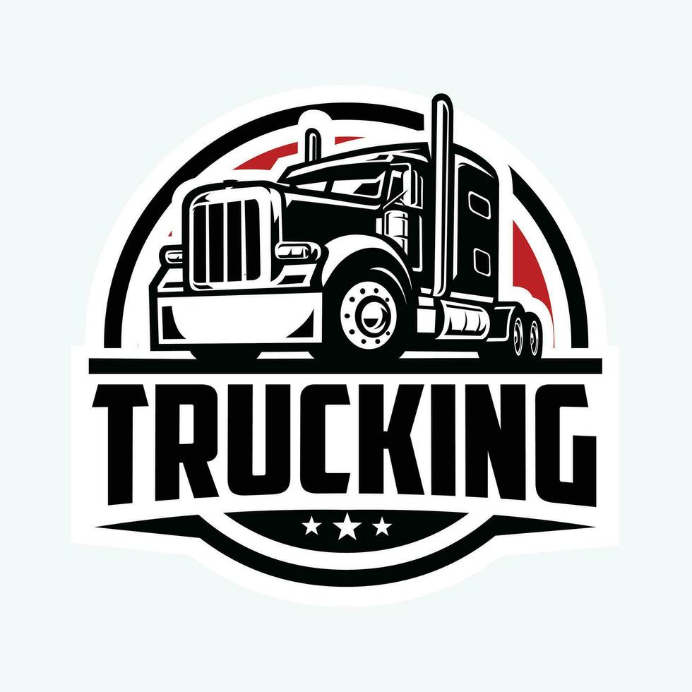 caminhões círculo emblema logotipo vetor. melhor para caminhões relacionado indústria vetor