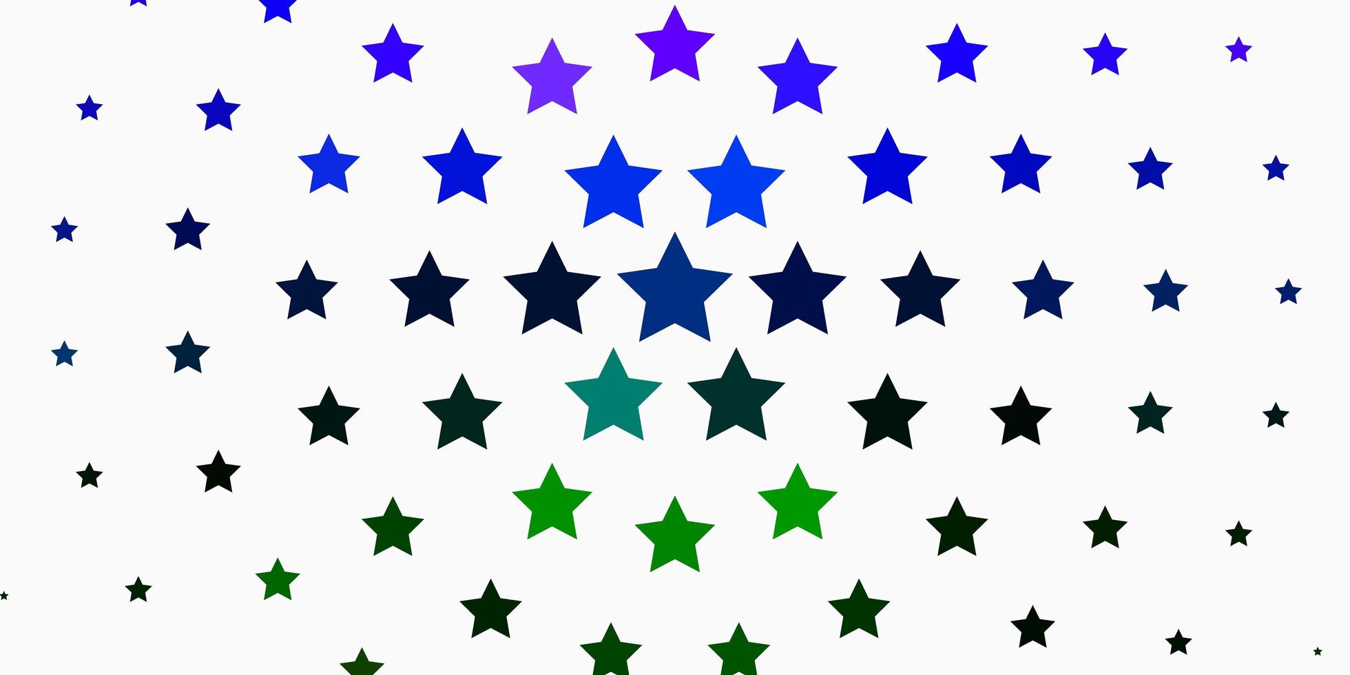 fundo de vetor multicolorido claro com estrelas pequenas e grandes ilustração geométrica abstrata moderna com padrão de estrelas para páginas de destino de sites