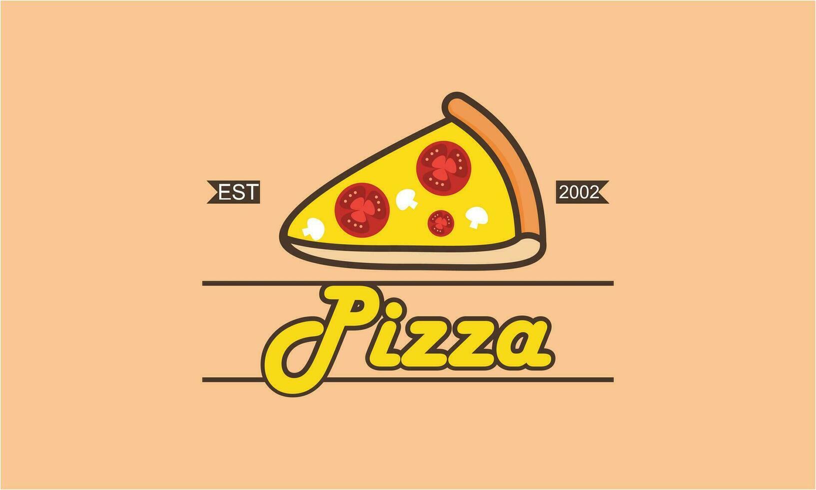 pizza cafeteria logotipo emblema para velozes Comida restaurante vetor