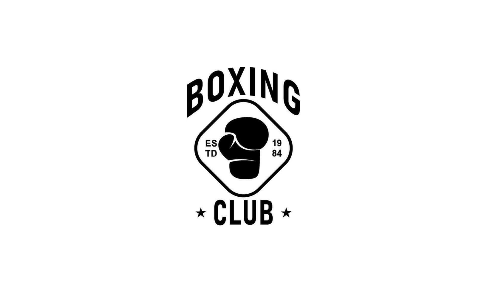 boxe logotipo Projeto modelo vetor