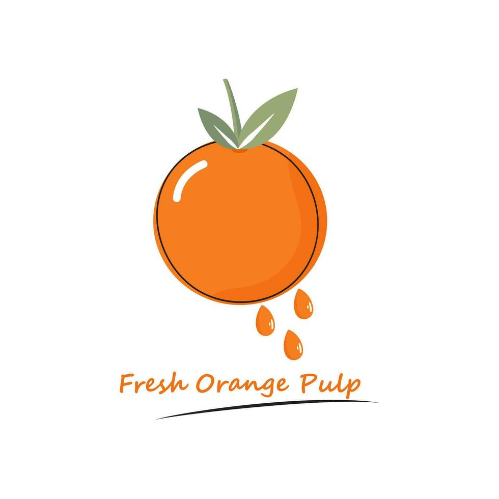 laranja suco logotipo vetor ilustração