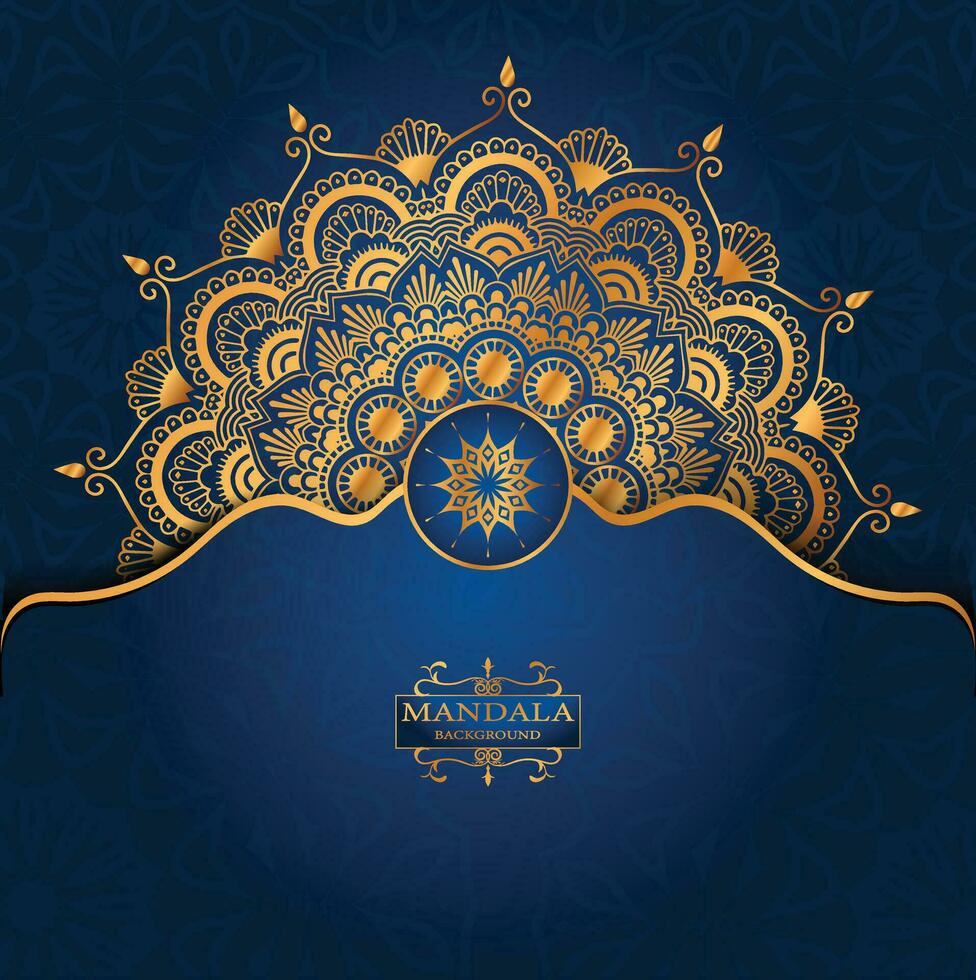 fundo de design de mandala ornamental de luxo vetor