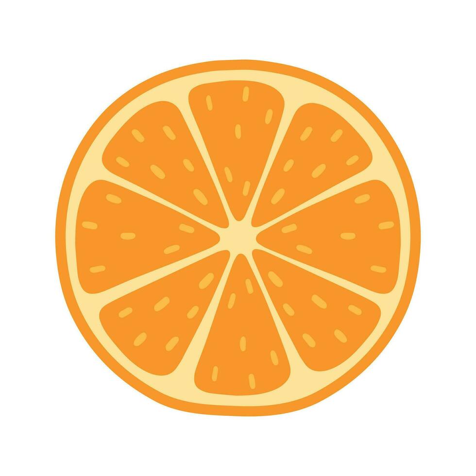 laranja fruta fatia ícone vetor para abóbora e Mojito verão beber ingredientes elemento ilustração