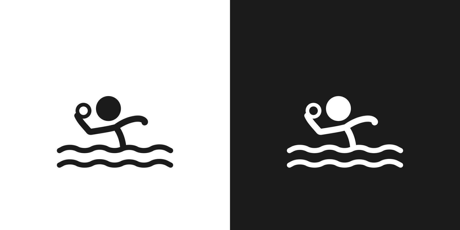 água pólo ícone pictograma vetor Projeto. bastão figura homem esporte água pólo jogador vetor ícone placa símbolo pictograma. água Esportes conceito