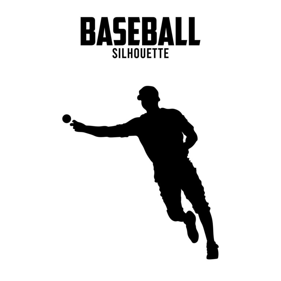 beisebol silhueta vetor estoque ilustração beisebol jogador silhueta 01