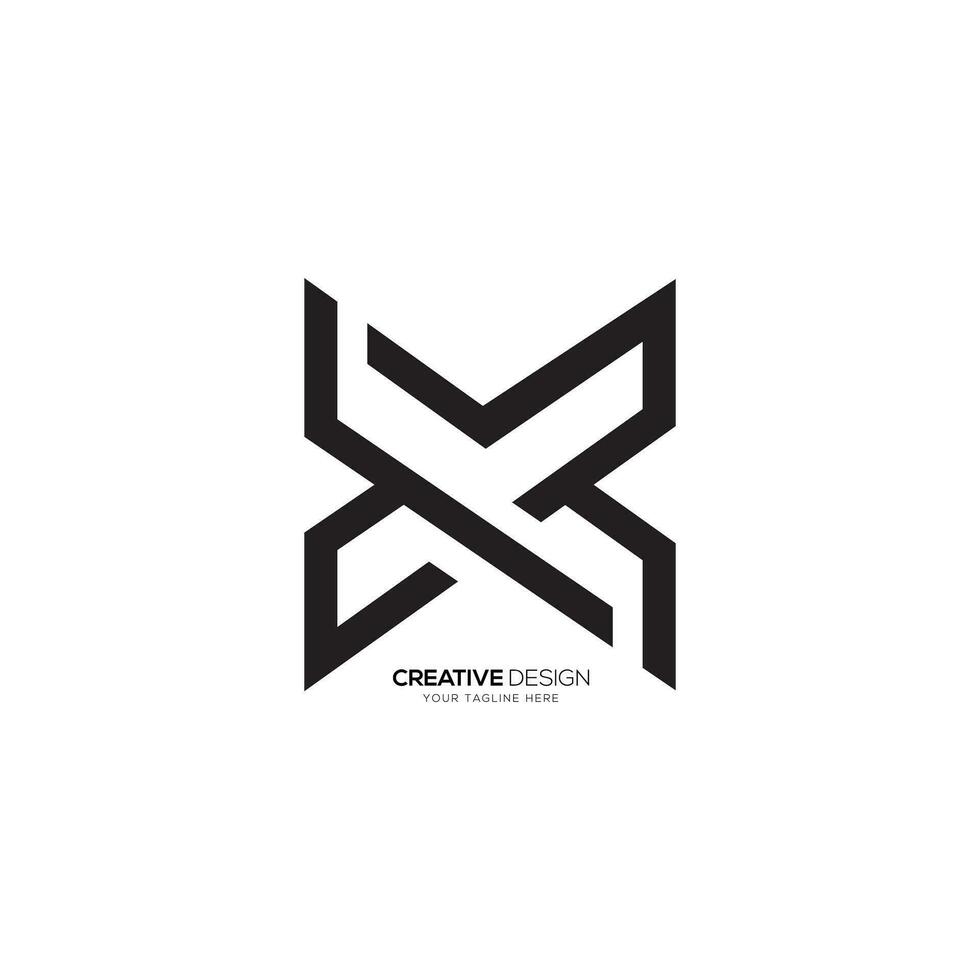 moderno forma carta m r x com linha arte único monograma logotipo. m logotipo. x logotipo. r registro vetor