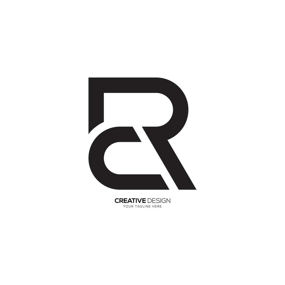 carta cr com único forma moderno monograma criativo logotipo. cr logotipo. rc logotipo vetor