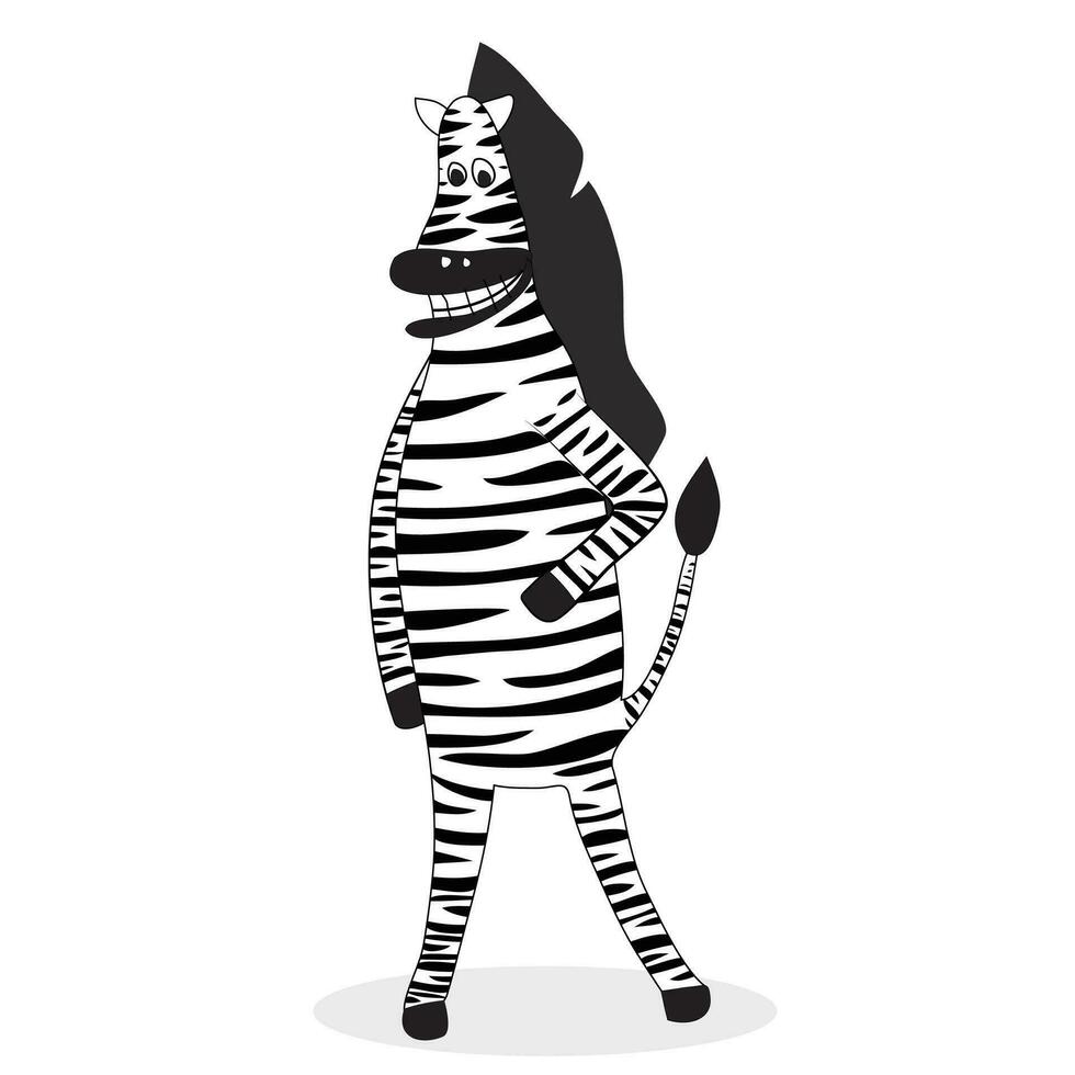 zebra desenho animado vetor
