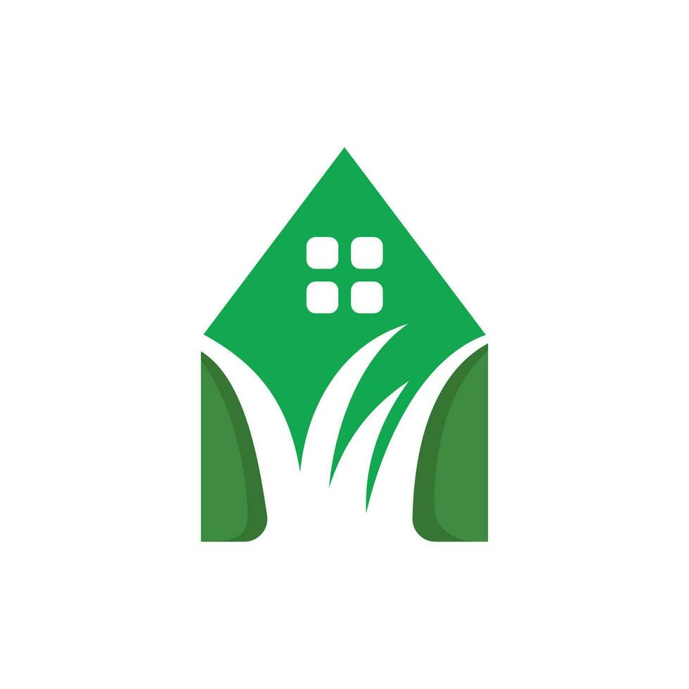 casa Relva natureza logotipo ícone modelo, adequado para seu companhia vetor