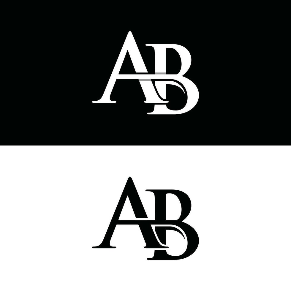 inicial ab monograma logotipo, carta logotipo Projeto modelo vetor, adequado para seu companhia vetor