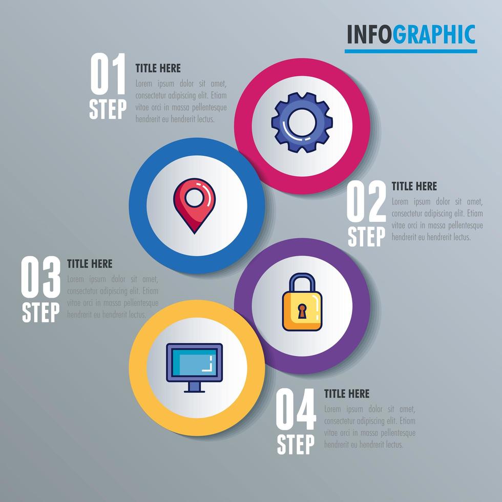 infográfico estatístico com números e ícones vetor