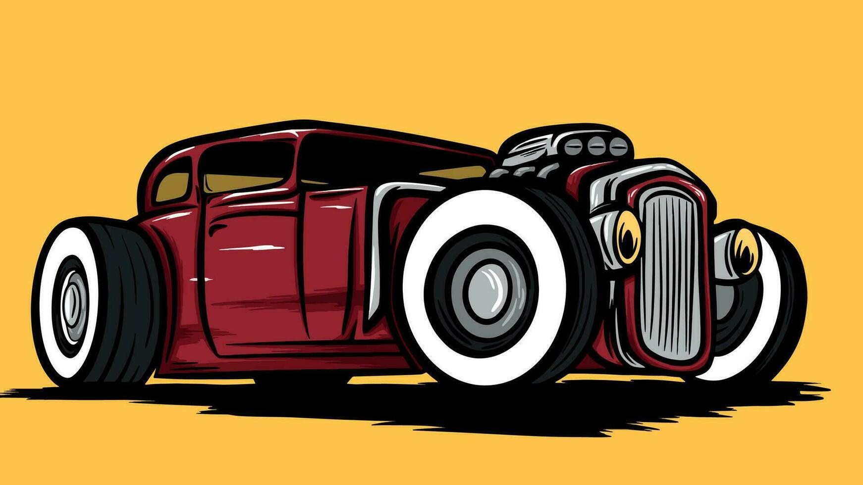 ilustração do vintage carro vetor