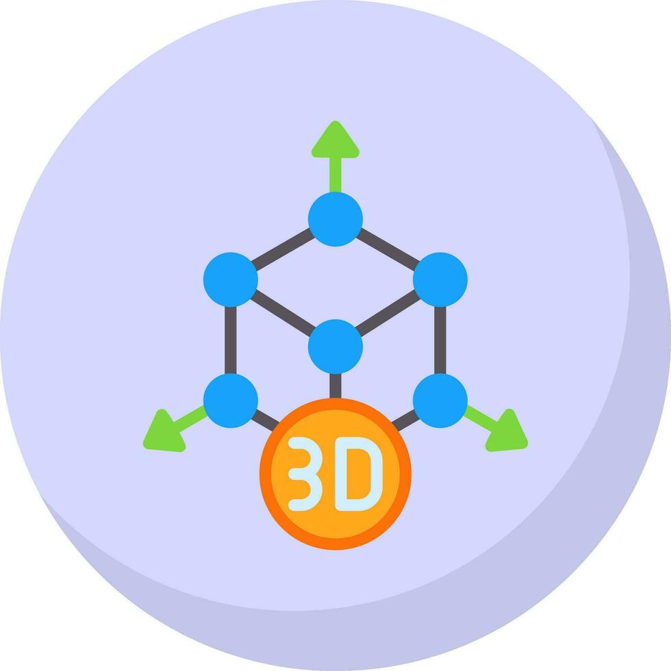 design de ícones vetoriais de modelagem 3D vetor