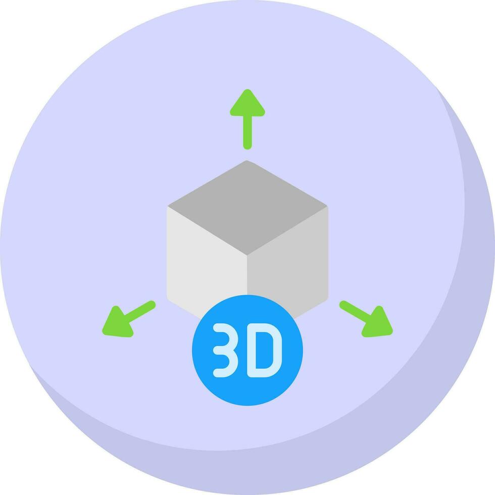 design de ícone de vetor de modelo 3D